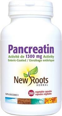 Pancréatine 1300 mg -New Roots Herbal -Gagné en Santé