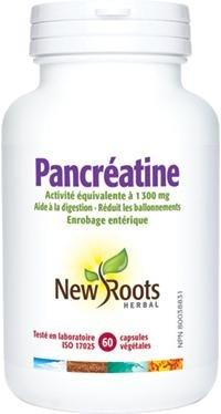 Pancréatine 1300 mg -New Roots Herbal -Gagné en Santé