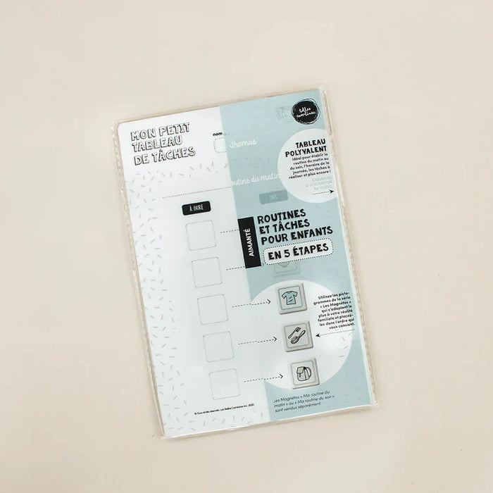 Les belles combines, mon petit tableau de routine/tâches - 5 étapes