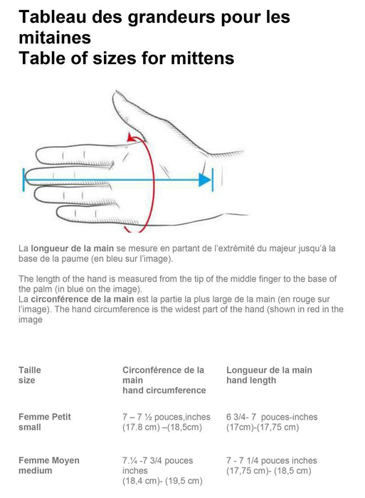 Mitaine en cuir et fourrure recyclé.