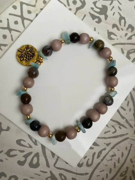 Bracelet de pietersite et larimar