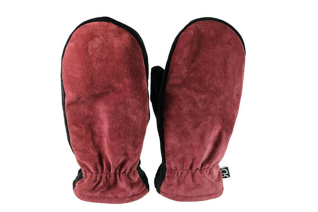 Mitaine en suède bourgogne