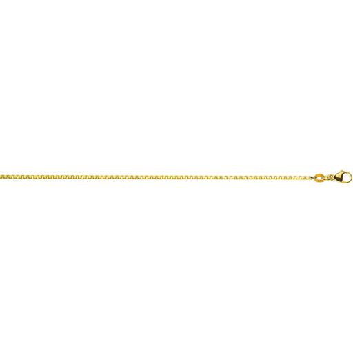 RPM Chaine vénitiennes - carré en or jaune ou blanc 10K 18 pouces