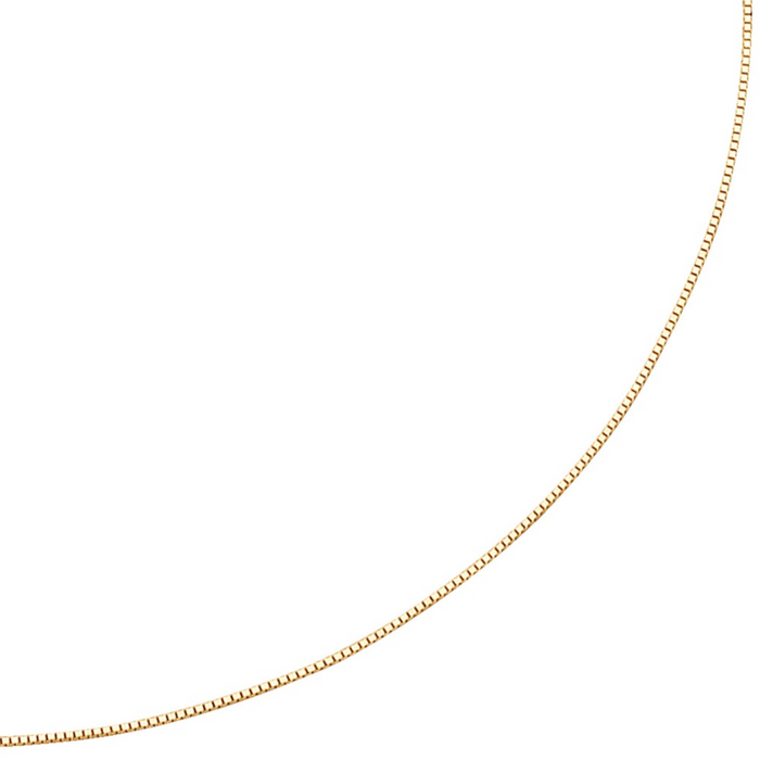 RPM Chaine vénitiennes - carré en or jaune ou blanc 10K 18 pouces