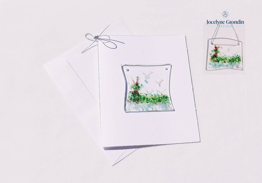 Attrape-soleil "l'île aux sternes" sur une carte de voeux