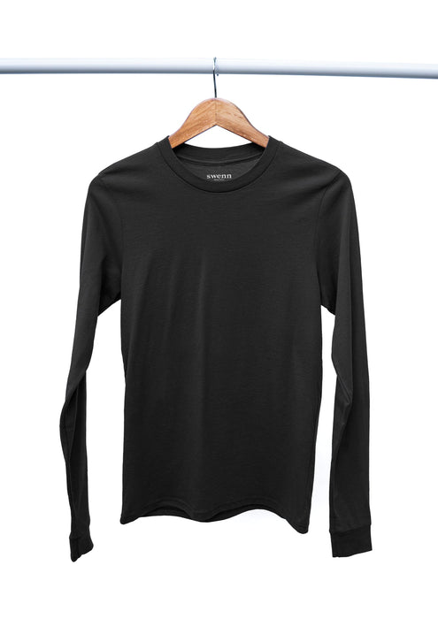 T-shirt manches longues - coton biologique - noir