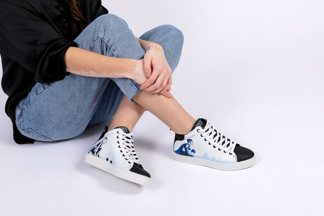 Sneakers dépareillés, véganes en "cuir" de pomme - modèle eroloco pour femmes