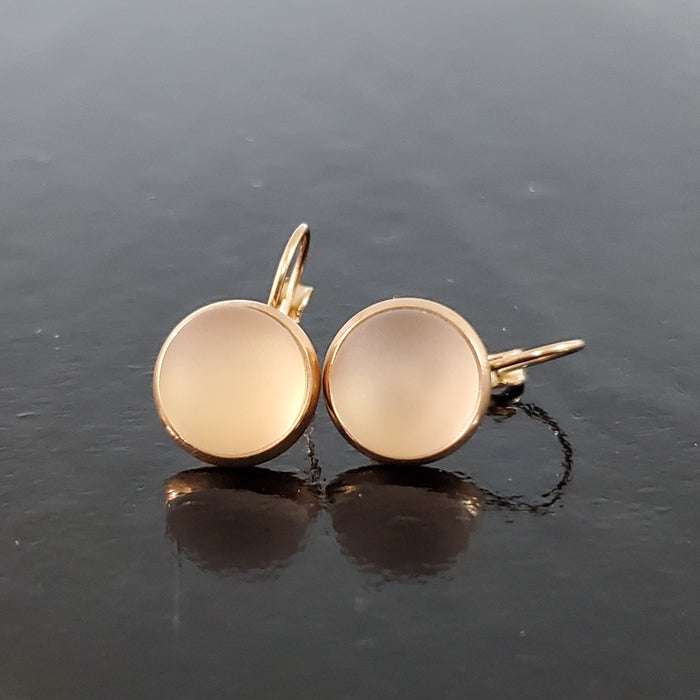 Trio boucles leviers surprise, boucles d'oreilles verre récupéré