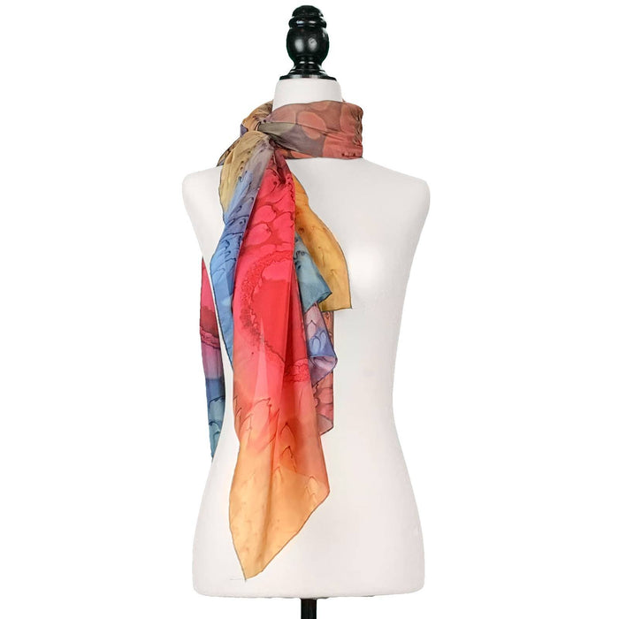 Paréo de soie coeur chaud