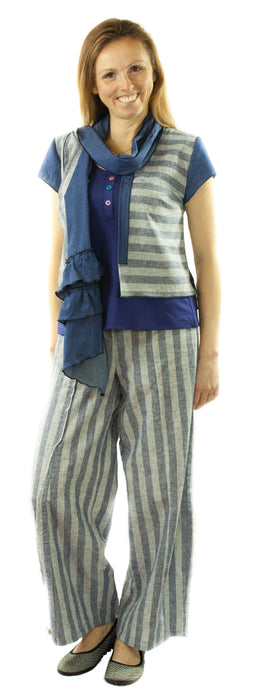 Cami bambou marine le blanc mouton