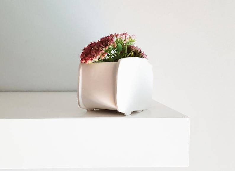 Petit cache-pots camper vintage rouge