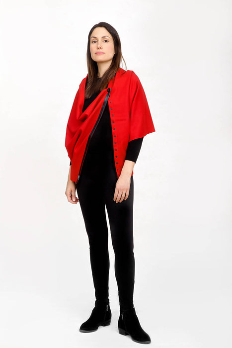 Tukuan la jupe polyvalente aux genoux taille unique rouge