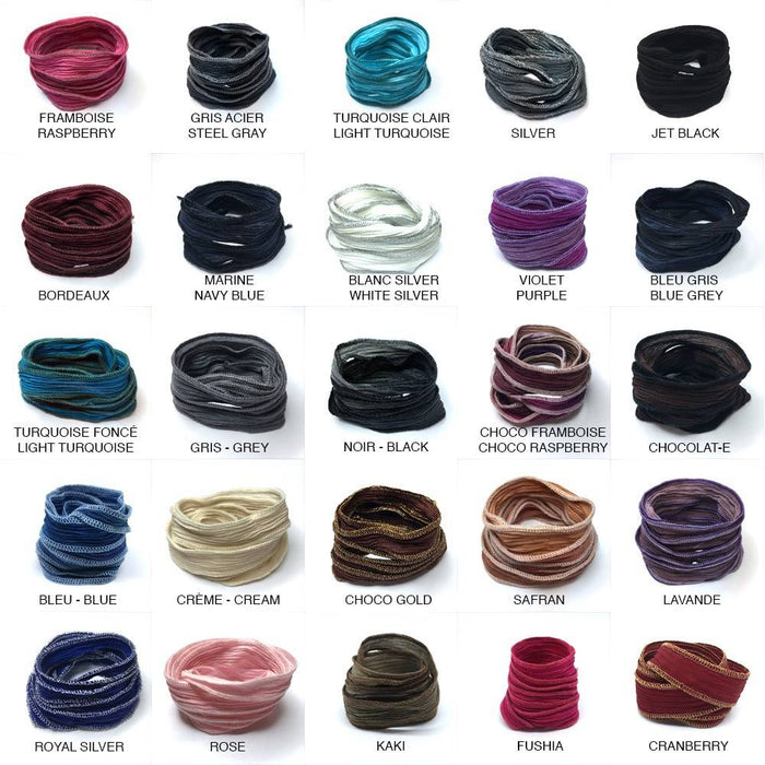 Bracelet soie bouddha