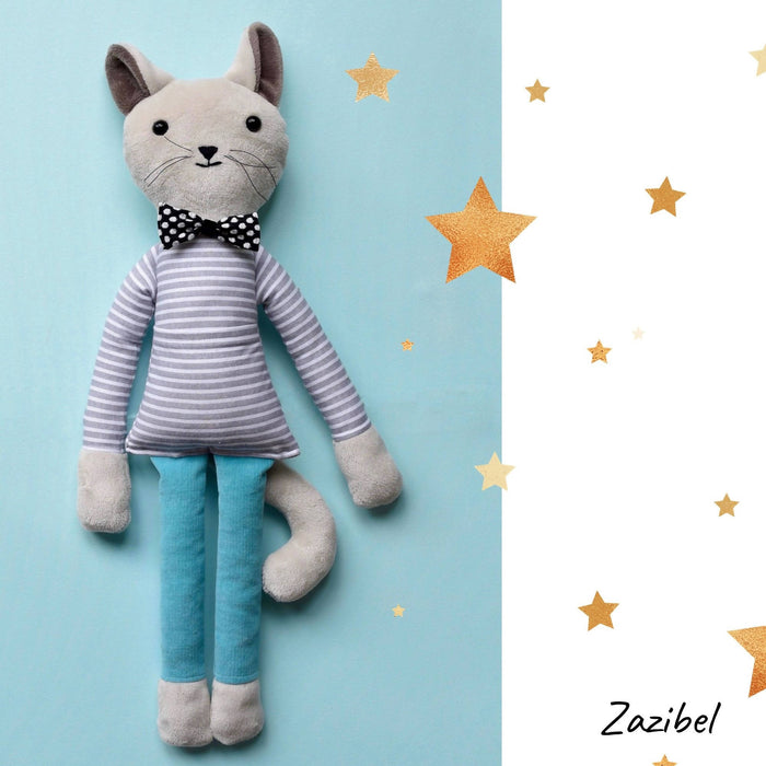 Chat, poupée de chiffon