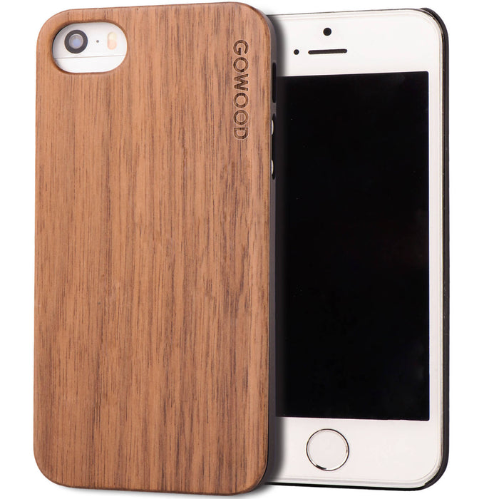 Étui iphone 5 en bois de noyer et côtés en polycarbonate