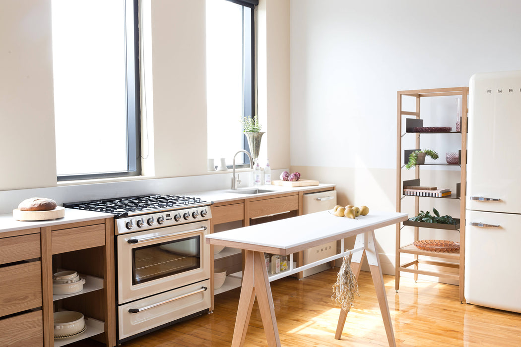 Îlot/console braccas en chêne blanc