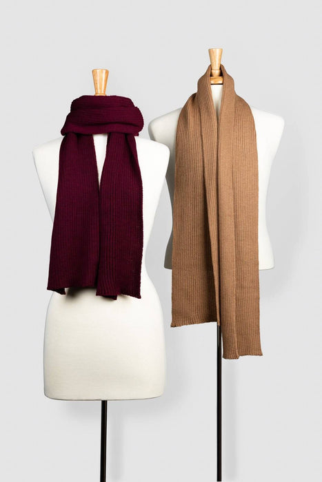 Écharpe 100% laine mérinos, camel