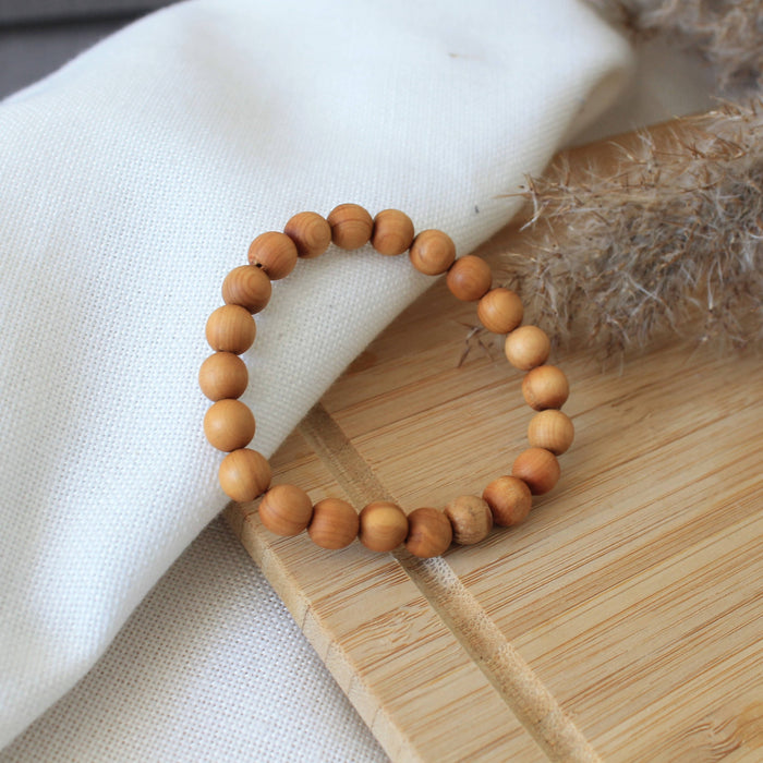 Cèdre - bracelet diffuseur d'huiles essentielles pour hommes et femmes en bois de cèdre
