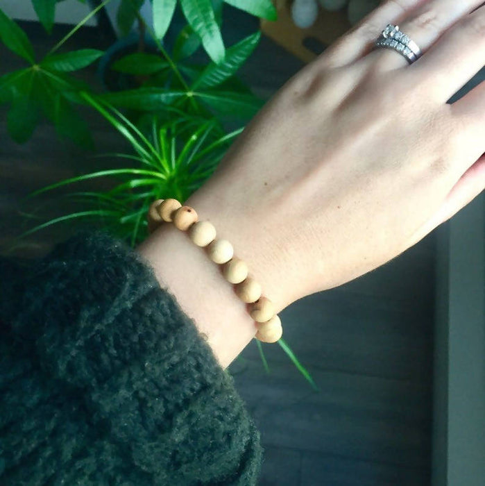 Cèdre - bracelet diffuseur d'huiles essentielles pour hommes et femmes en bois de cèdre